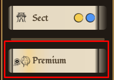 Idle Cultivation Premium button on the left rail
